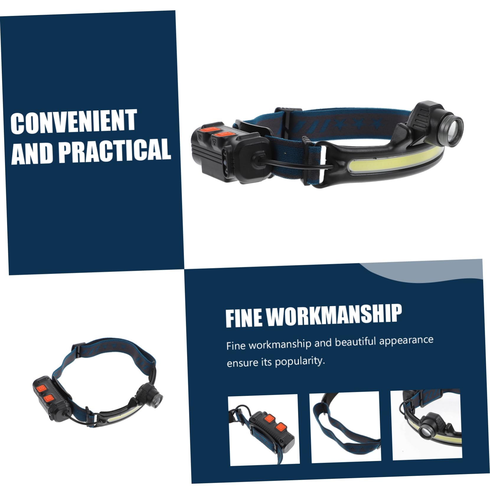ifundom Torcia Frontale LED Ricaricabile Portatile con Sensore Outdoor per Escursioni e Attività