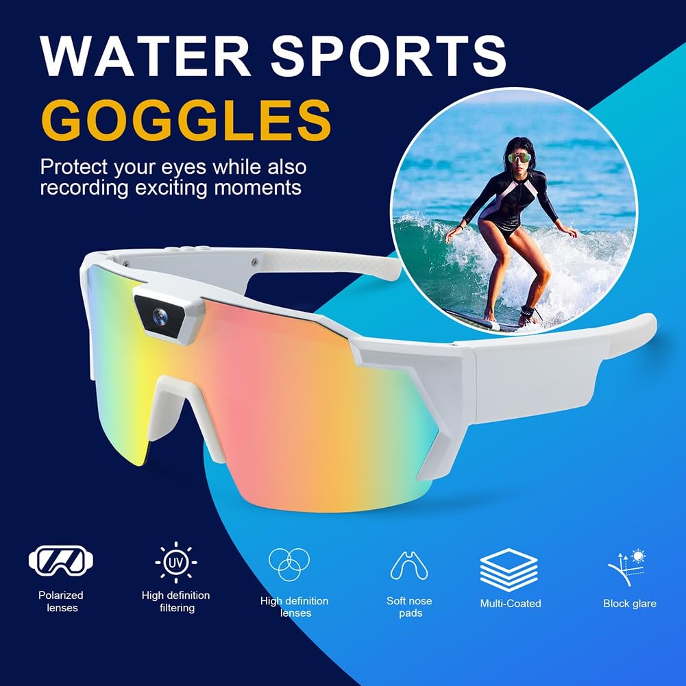 Okulary wideo HD kamera sportowa inteligentna kamera sportowa okulary zewnętrzny rejestrator kierowcy kamera spacerowa B