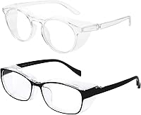 Vista 12 de willochra Paquete de 2 gafas de seguridad antivaho con protección lateral, bloqueo de luz azul, cómodas gafas de laboratorio transparentes