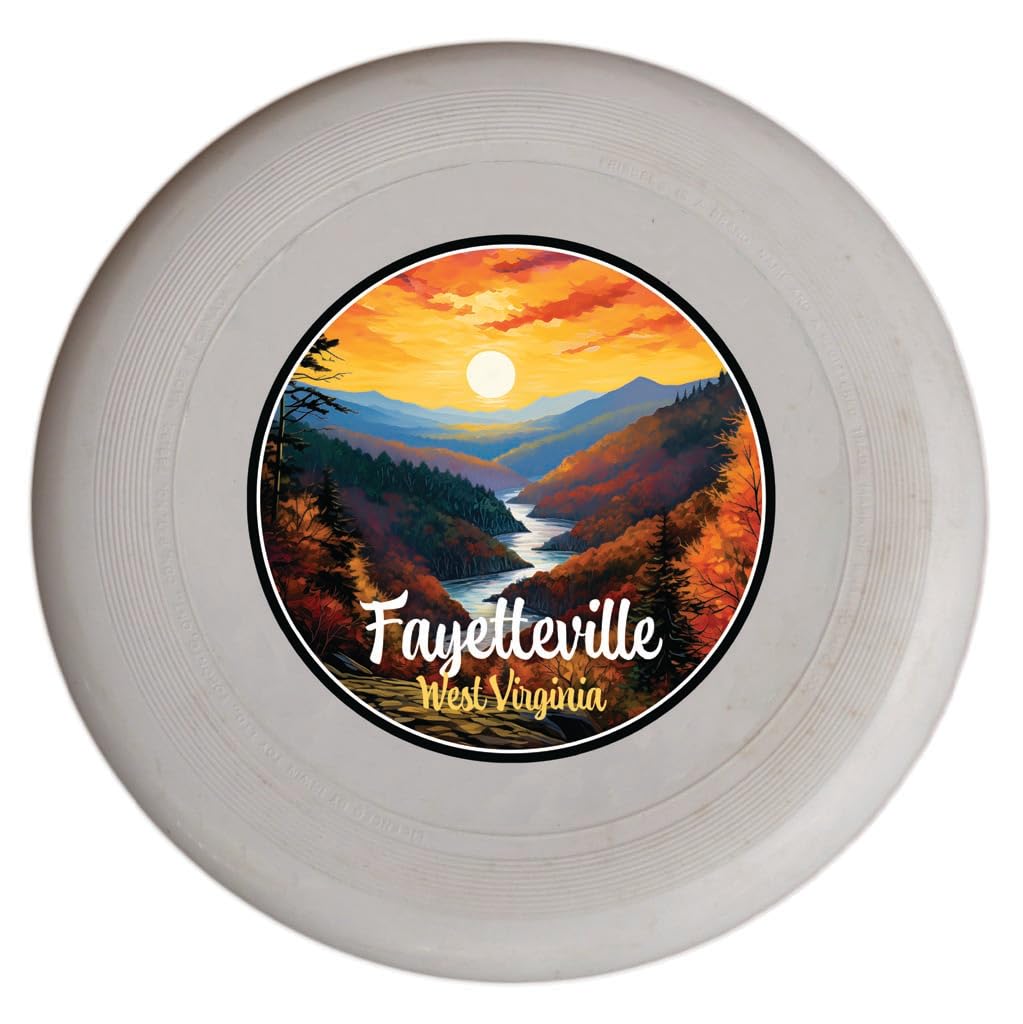 Fayetteville West Virginia Sunset Mountains Design Souvenir Flying Disc 2-Pack