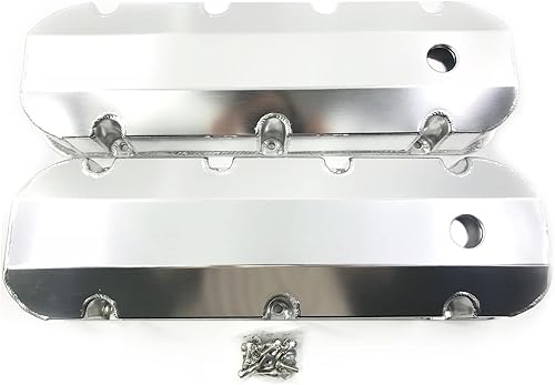 Miniatura 5 de Cubierta de válvula fabricada en aluminio para Chevy BBC 396 454 de bloque grande 1965-1995 con orificio de ventilación