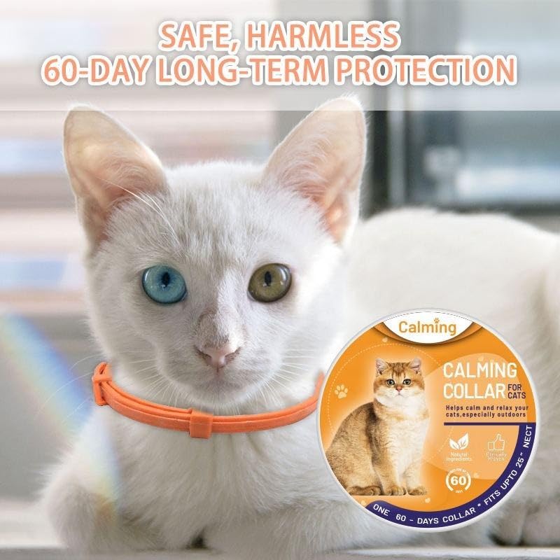 ELVIAN Calming Collar for Cats – Long-Lasting Pheromone Collar (60 Days), Stress & Anxiety Relief for Indoor/Outdoor Cats, Helps with Loud Noises, Travel, Vet Visits & Behavioral Issues - image 4