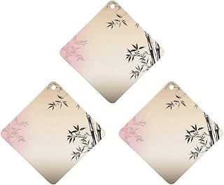 Car Air Fresheners 3 Pcs Hanging Air Freshener for Car Bamboo And Tree Zen Aromatherapy Tablets Hanging Fragrance Scented Card for Car Rearview Mirror Accessories Scented Fresheners for Bedroom Bathro