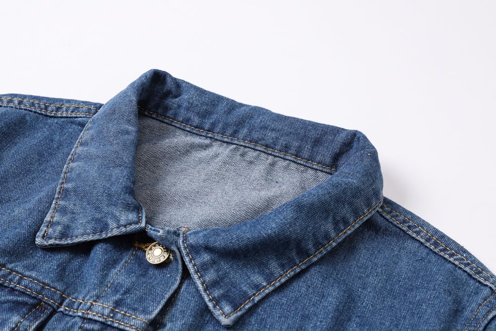 Cromoncent Toddler Denim Jacket for Boys Girls - Image 4