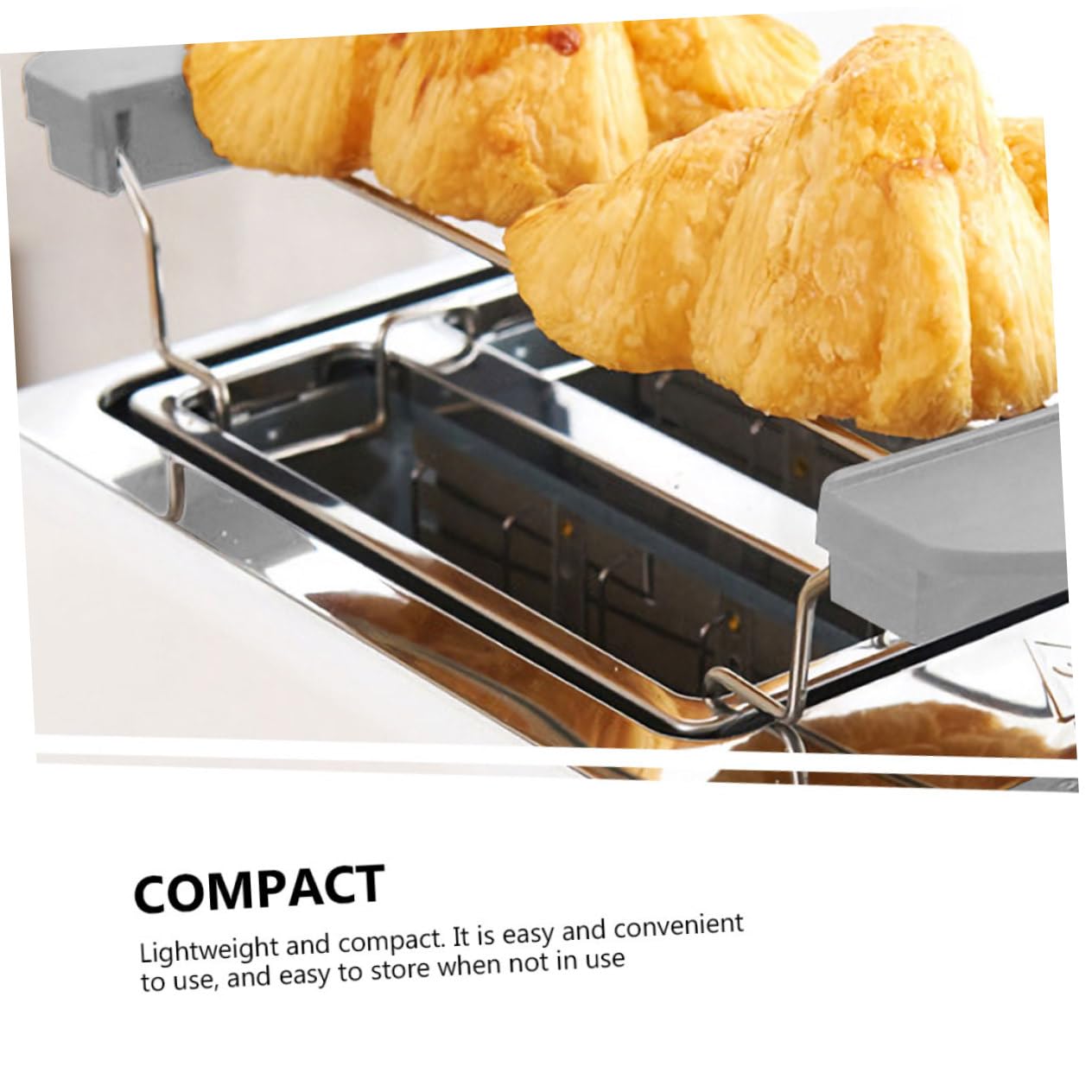 IMIKEYA Brötchenaufsatz für Toaster Ersatz mit Silikon und Eisen Kompakter Toasterrost als Toastwärmer und Sandwichständer für Küchenzubehör