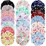 20 Pcs Hair Scrunchies, Fruit Printing Hair Ties Scrunchies, Cute Hair Scrunchies for Gilrs Women, H