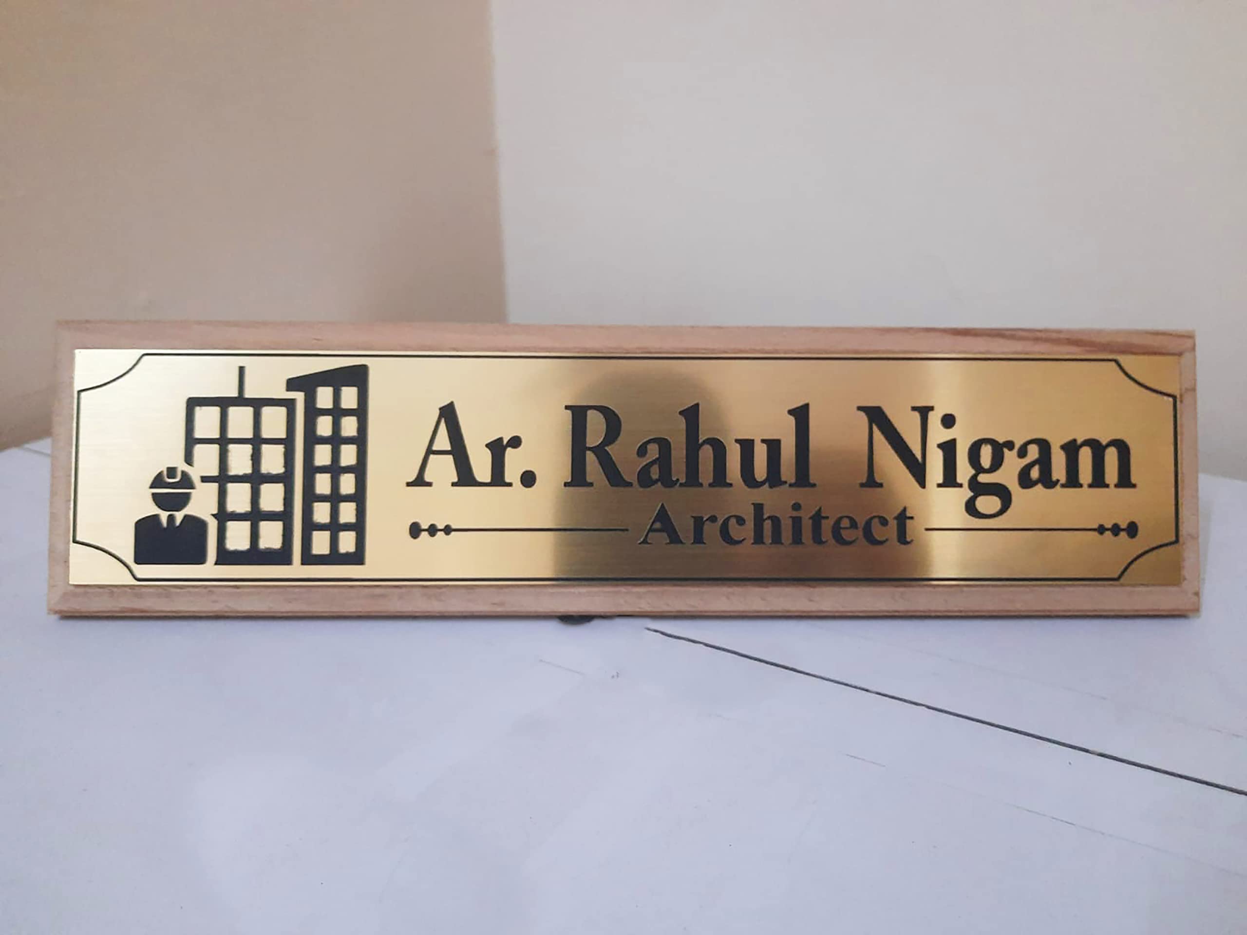 Gugan's Customized Name Plate (Golden Name Plate 12 x 3 Inches) — Amazon image 7