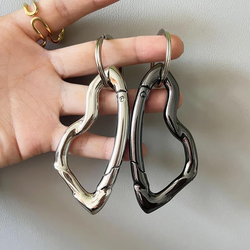 Cute Y2K Carabiner Keychain Clips Irregular Cool Multi-Use Large Heavy Duty Carabiner Hook Key Ring Outdoor Accessories Buckle - Image 4