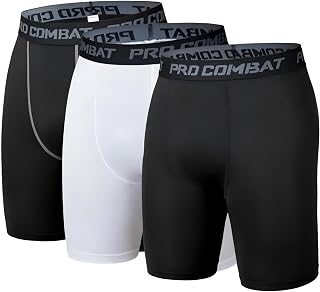 Set of 3 Men's Compression Shorts, Anti-Chafing, Sports & Running
