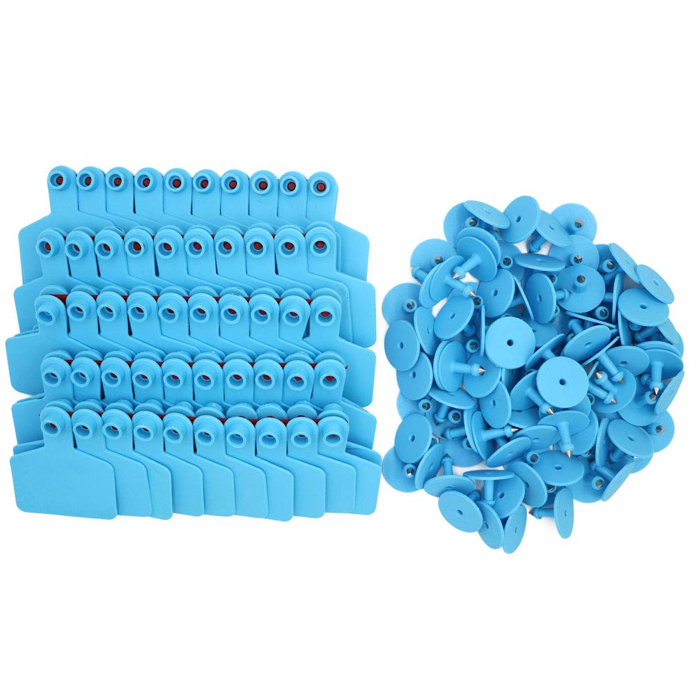 Etichette auricolari vuote per bestiame TPU Confezione da 100 blu