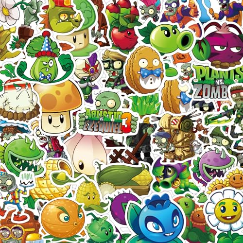 50 pegatinas de plantas vs. zombies, pegatinas de juegos de dibujos animados para maleta,...