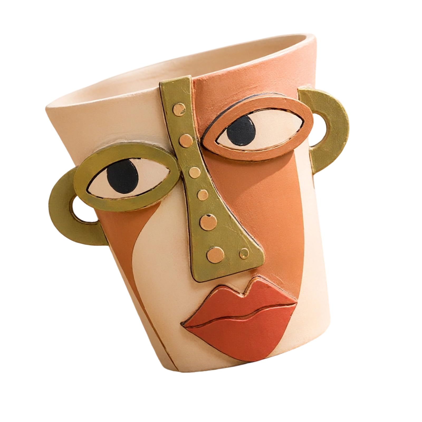 Msioytog Multicolor Handcrafted Face Sculpture Planter Pots Abstract Face Pots For Plant Stylish And Functional Decroation Abstract Planter
