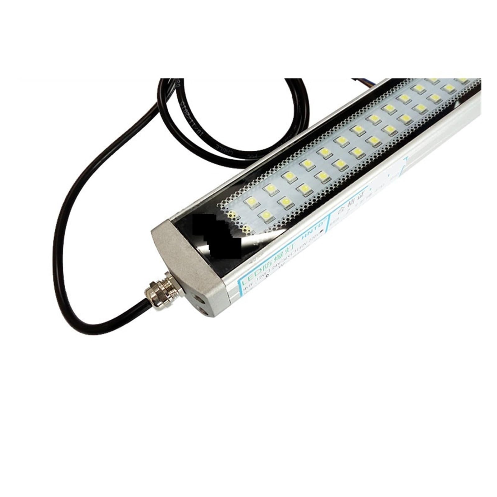 15 W DC 24 V AC 220 LED Metalowa lampa panelowa do obrabiarek CNC Wodoodporna robocza IP67 Wysoka jasność(220V)