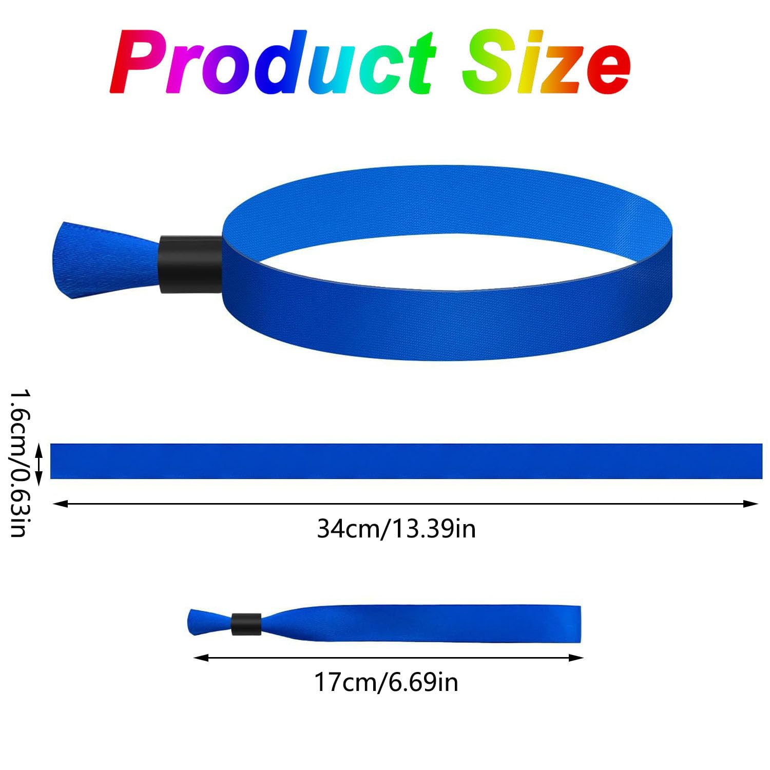 Cloth Event Wristband, WADY 100Pcs Disposable Cloth Wristbands Adjustable Event Wrist Bands - Image 2