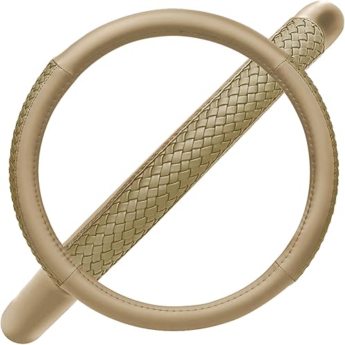 Miniatura 4 de Flying Banner - Funda de piel sintética para volante de automóvil, diseño de agujero de panal 3D masajeador, antideslizante, deportivo, ajuste