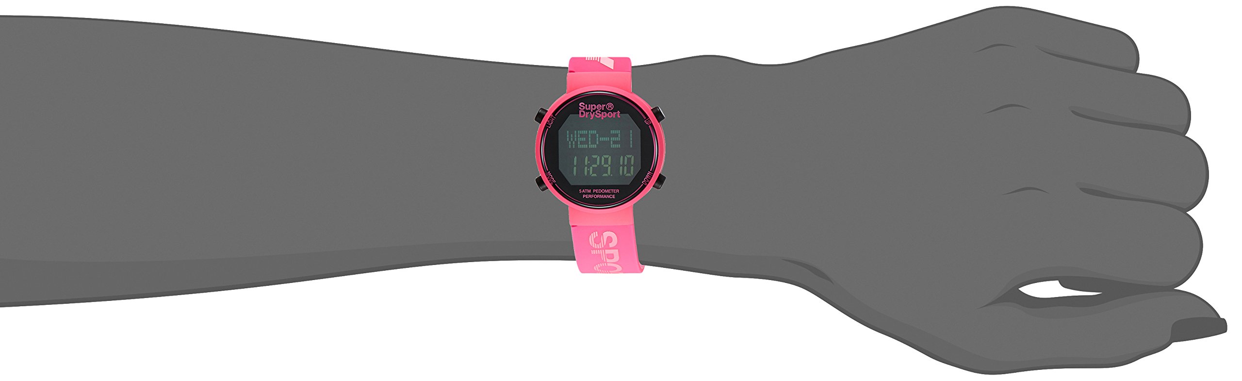 Superdry Unisex Digital Quartz Watch With Silicone Strap