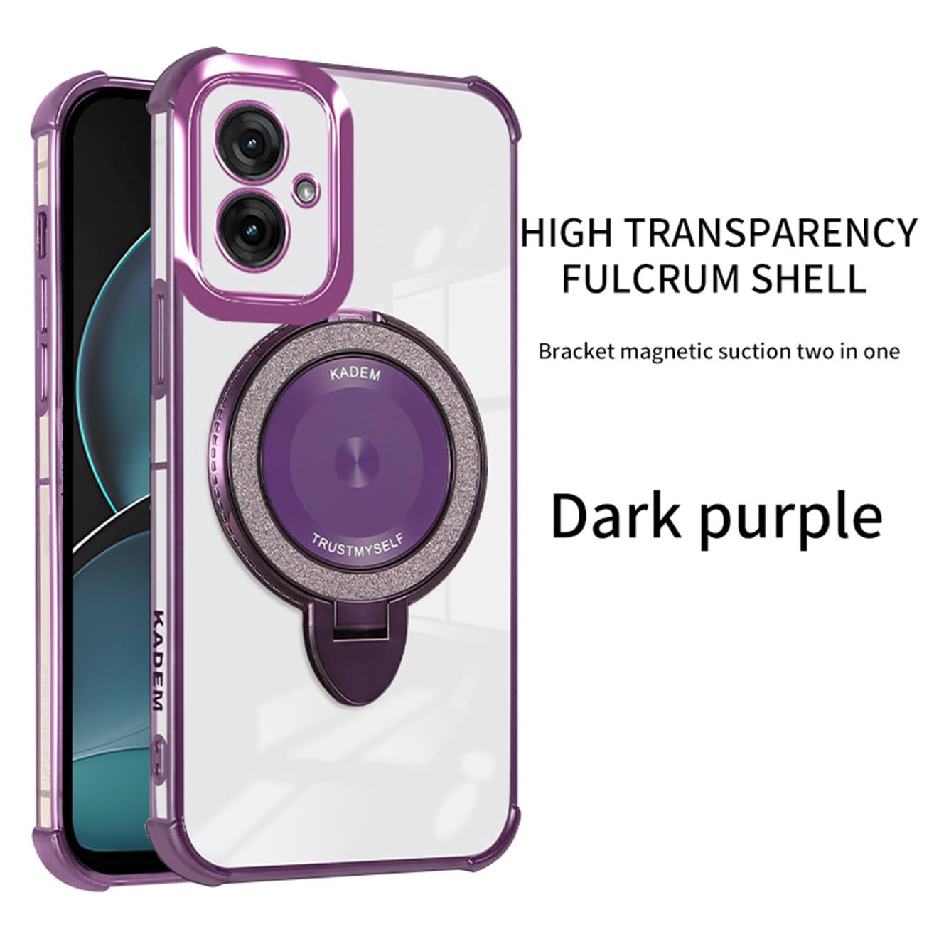 HGJTFANY Cover per Motorola Moto G14 (6.5), Trasparente Morbida TPU Antiurto Telefono Custodia per Motorola Moto G14 Ultra-Sottile Silicone Retro Antigraffio Case - XT41