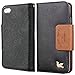 iPhone 6 Case,iPhone 6s Case,[Upgraded-Opened Volume and Power Button Ports,no Break Issues] By HiLDA,Wallet Case,PU Leather Case,Credit Card Holder,Flip Cover Skin[Black]