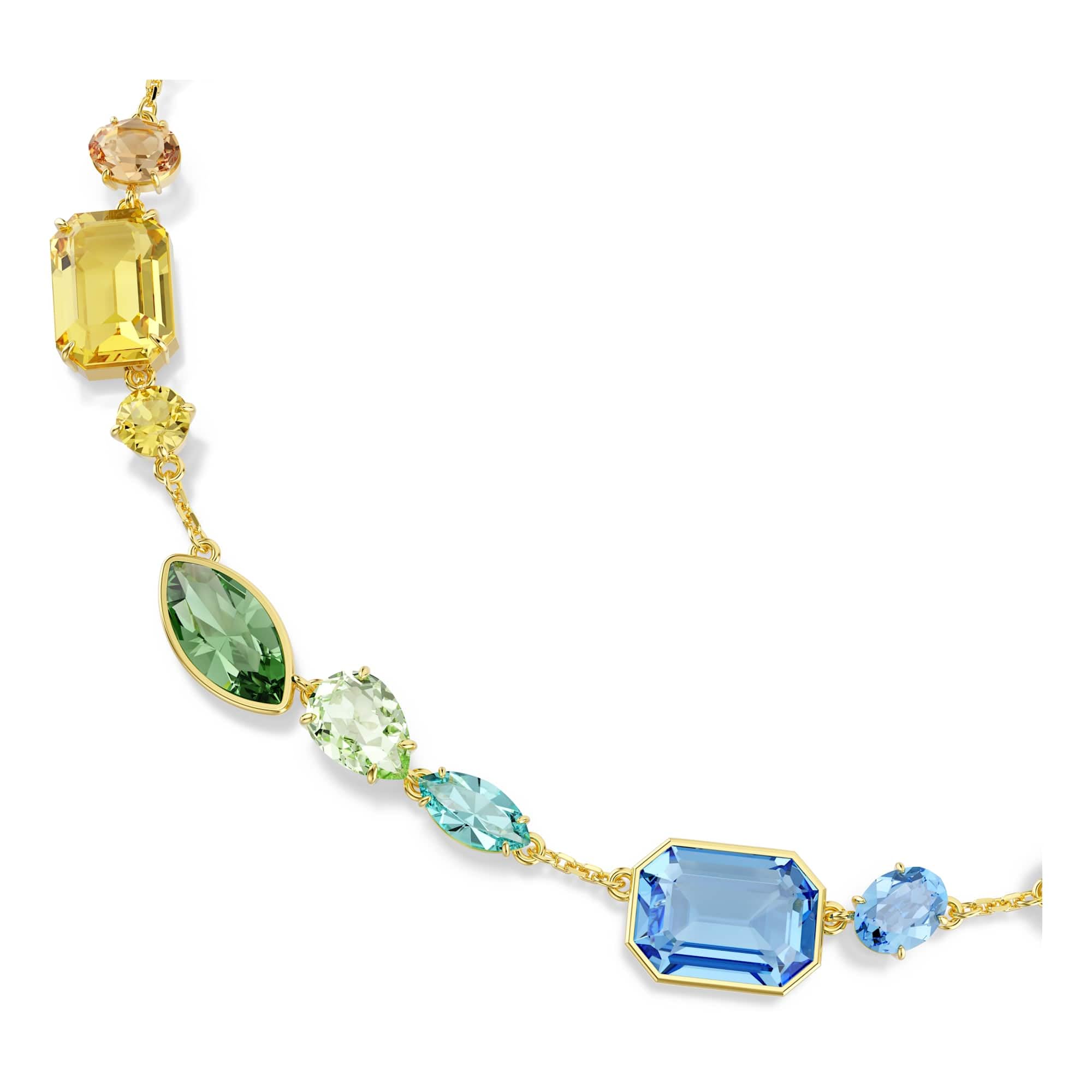 Swarovski Naszyjnik Gema, Szlify różnorodne, Różnokolorowy, Powłoka w odcieniu złota