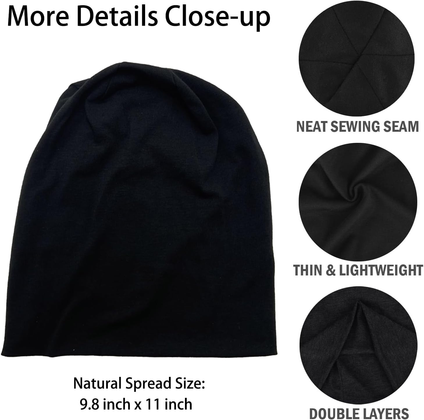 JarseHera Slouchy Beanie for Men Women Baggy Headwear Chemo Caps Cancer Hats - Image 3