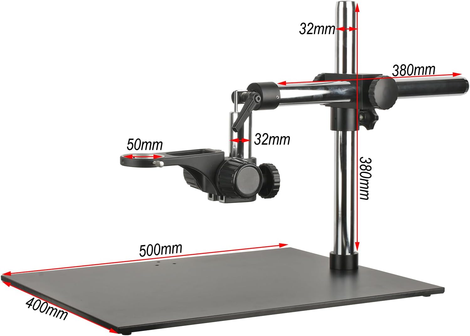 Large Platform Microscope Universal Adjustment Bracket Base 500X400mm Adjustable Focusing Frame Angle