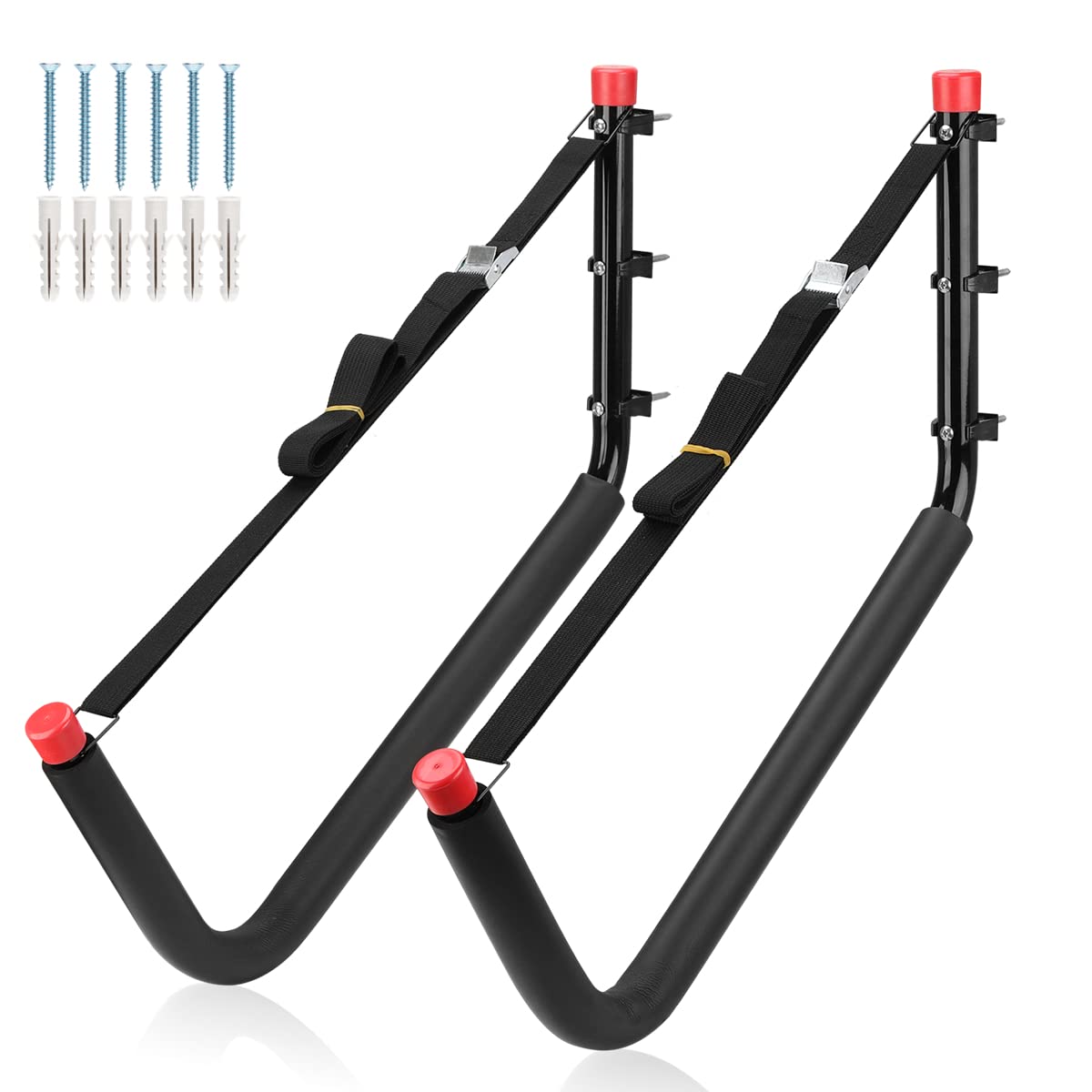 Kayak Storage Hanger, 52 CM Wall Mount Canoe Rack, 2 Pcs Heavy Duty Stand-Up Paddle Board Holde (50cm x 52cm)