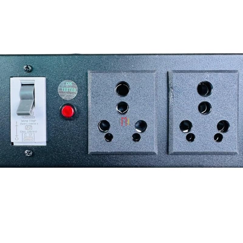 5 15 Amp Extension Board with Surge Protector | 6 Socket Networking Server Rack Power Strip | 1.5 Meter Cord-image-11