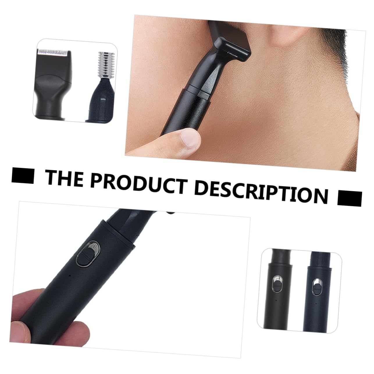 TOPPERFUN 1 set Rasoio Elettrico per Trimmer per Naso Sopracciglia e Design Rimovibile e Ricaricabile Facile Adatto per Uso Domestico