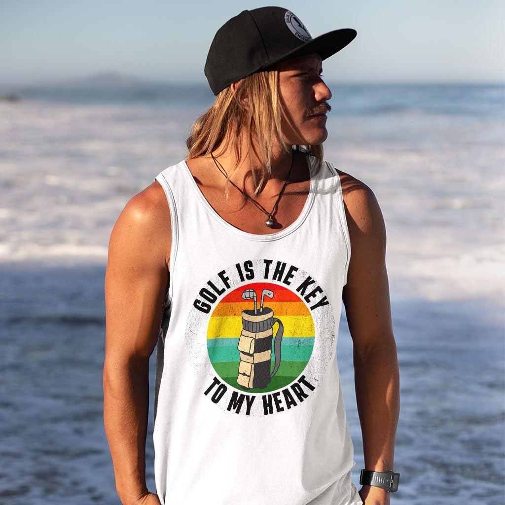 Golf is The Key to My Heart Tank - Themed Workout Tank - Art Jersey Tank