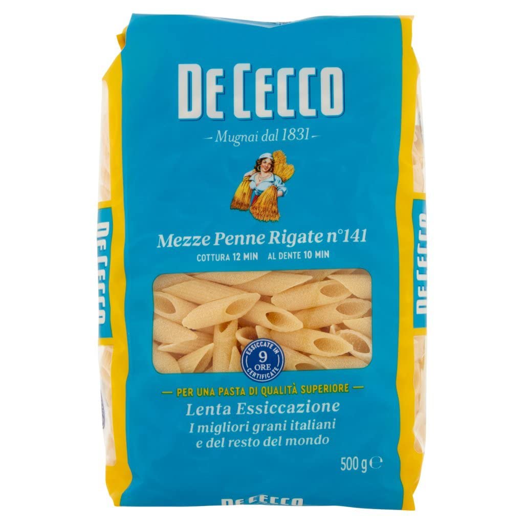 Italian Gourmet Mezze Penne Rigate N.141 pâtes de semoule 24 x 500g