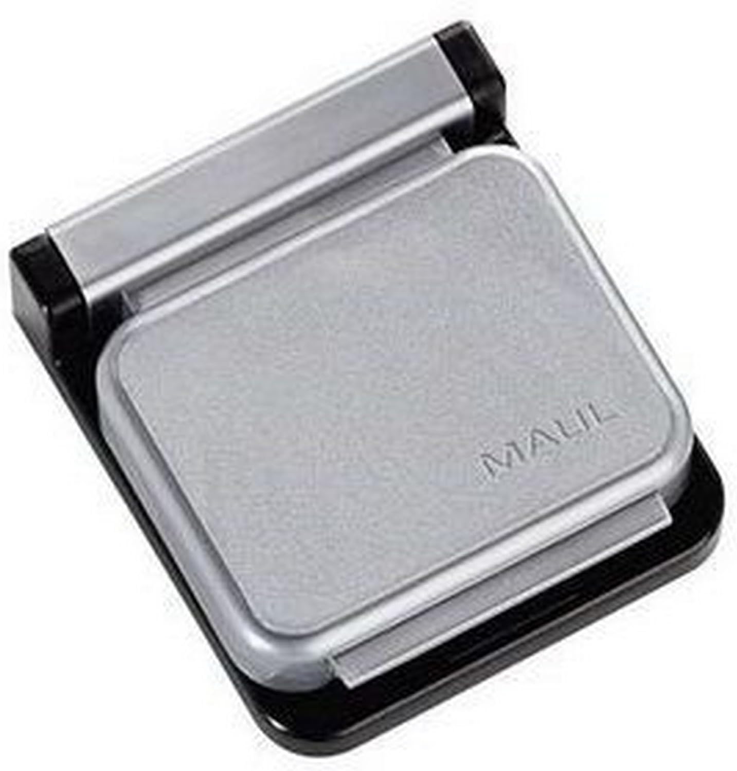 MAUL Magnetic Clip S, Automatic Magnetic snap-Shut System, self-Adhesive, 36 x 40 x 12 mm, Silver, 10 Pieces