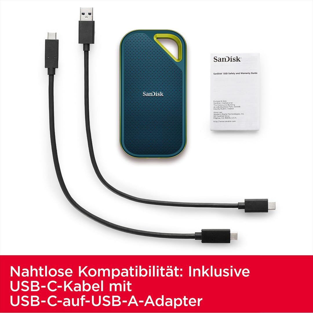 SANDISK Extreme PRO Portable SSD 4TB 2000MB/s IP65 Water Dust Resistance