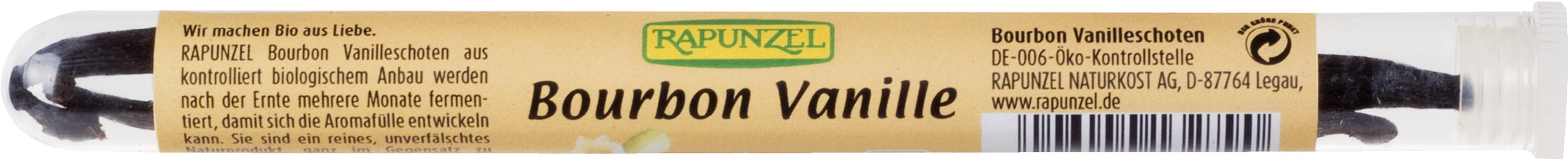 Rapunzel Vanilleschoten Bourbon, 7er Pack (7 x 4 g) - Bio