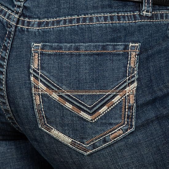 Rock & Roll Stitched Embroidered Bootcut Jeans4