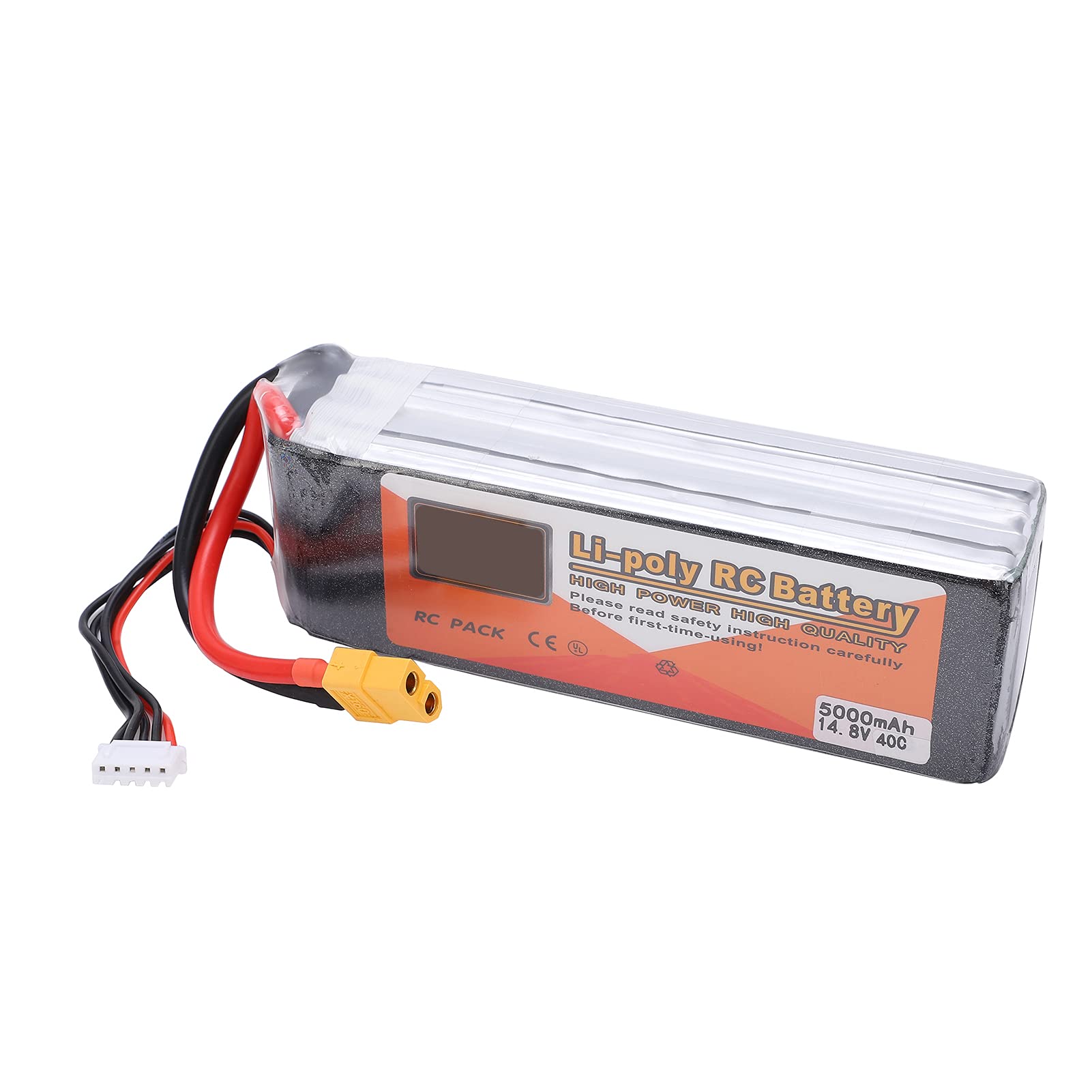Batería de litio de larga duración 14,8 V 5000 mAh 40c para FPV Racing Drone y RC Quadcopter Máxima Energía Conversión Batería de Litio