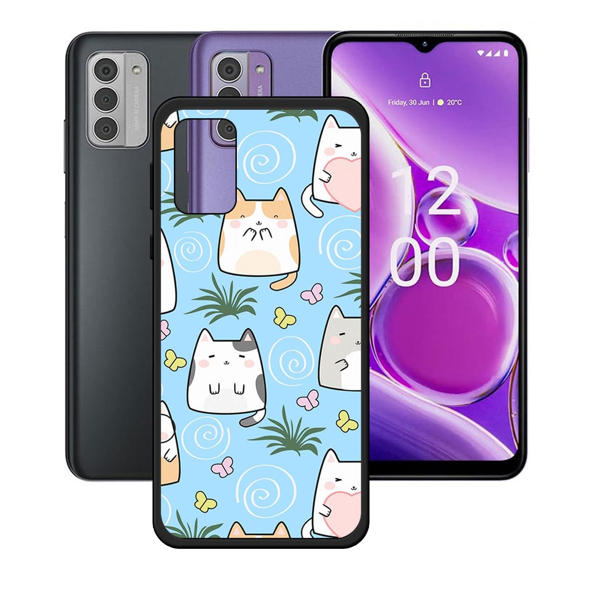 LCEHTOGYE Cover Per Nokia G42: Morbida Al Silicone, Sottile E Protettiva – Colore Nero