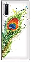 Vista 15 de Inspired Cases - Compatible con iPhone Xs Max - Funda protectora con textura 3D para Apple iPhone Xs Max - Plumas de pavo real acuarela