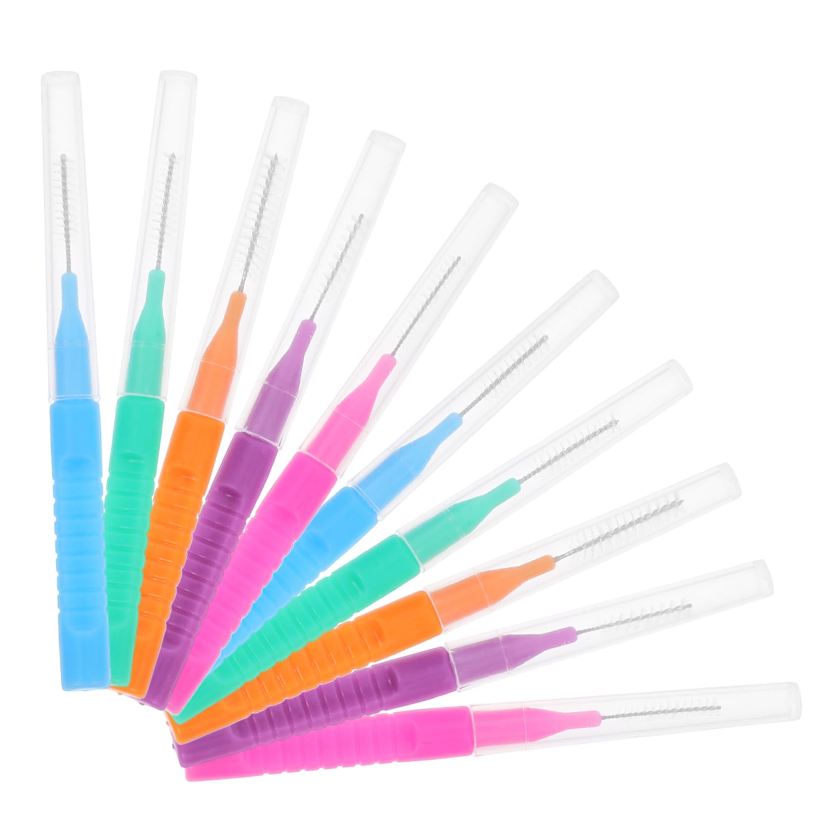 PLAFOPE 50pcs Interdental Brush Cleaner for Teeth Cleaning Picks Dental Kit Soft Bristles Travel-Friendly Safe Material