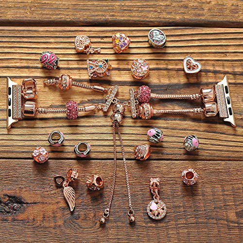 Konafei Compatible With Apple Watch Bands 45Mm 44Mm 42Mm 41Mm 40Mm 38Mm 49Mm, Diy Jewelry Iwatch Series 8/7/Se/6/5/4/3/2/1/Ultra Bracelet Strap With Extra Bling Rhinestone Sparkling Beads For Women #TOP5