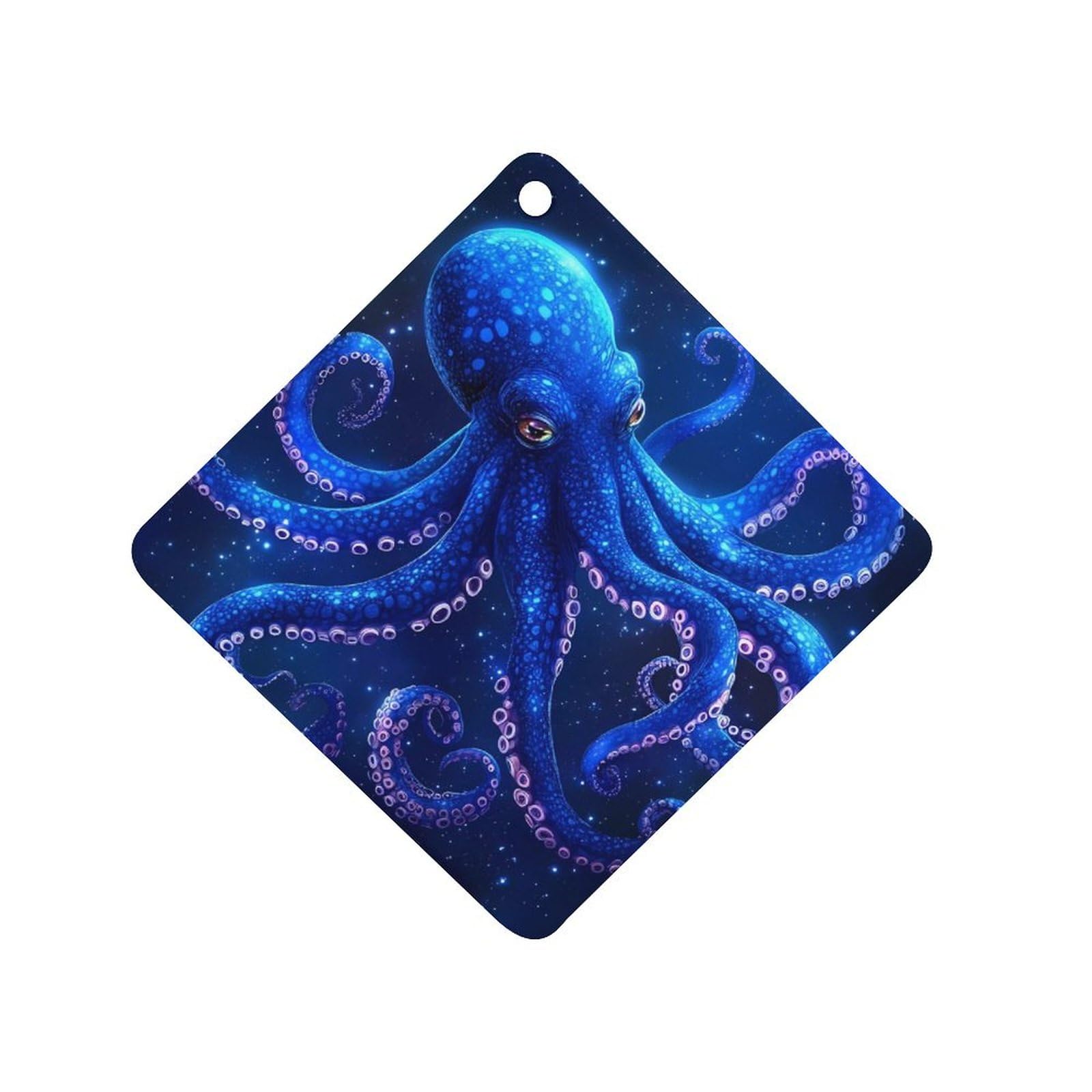 Octopus Galaxy Star Car Air Freshener Hanging Aromatherapy Tablets for Car Accessories Rhombus
