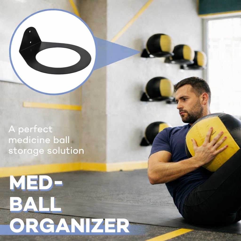 Medizinball-Halter, Wandhalterung, Slamball-Regal und Wandballhalter, robustes Mittelballregal für Zuhause, Fitnessstudio, Fitness, Aufbewahrung