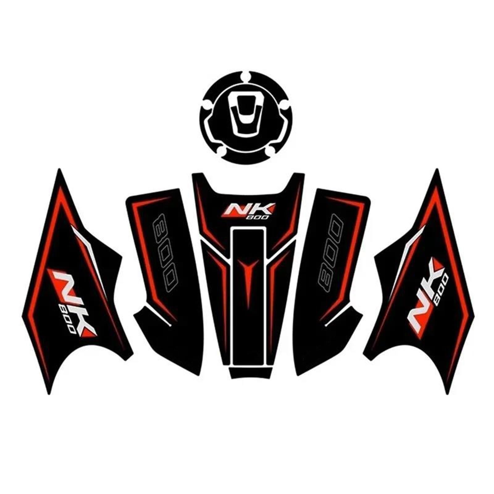 Motorcycle Side Fuel Tank Pads Protector Stickers TankPads Sticker for CFMOTO 800NK Bike Tank Film(Rosso)