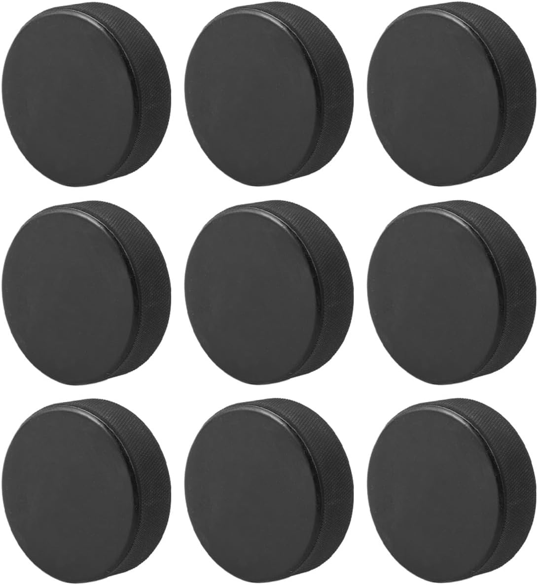 Practice Sports Hockey Pucks 9pcs Ice Hockey Game Pucks Black for Boys and Girls Adults