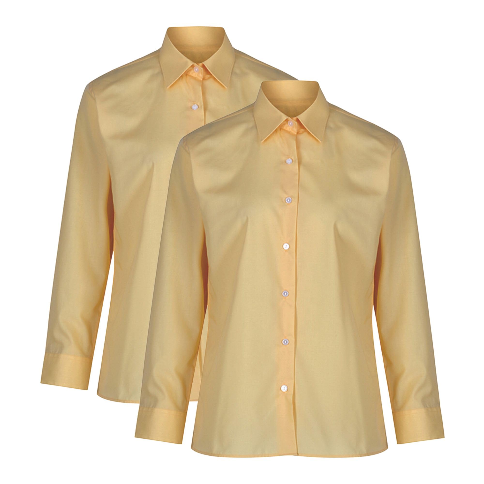 TRUTEX - Women's Long Sleeve Blouse - Non-Iron - 22 inches - Gold