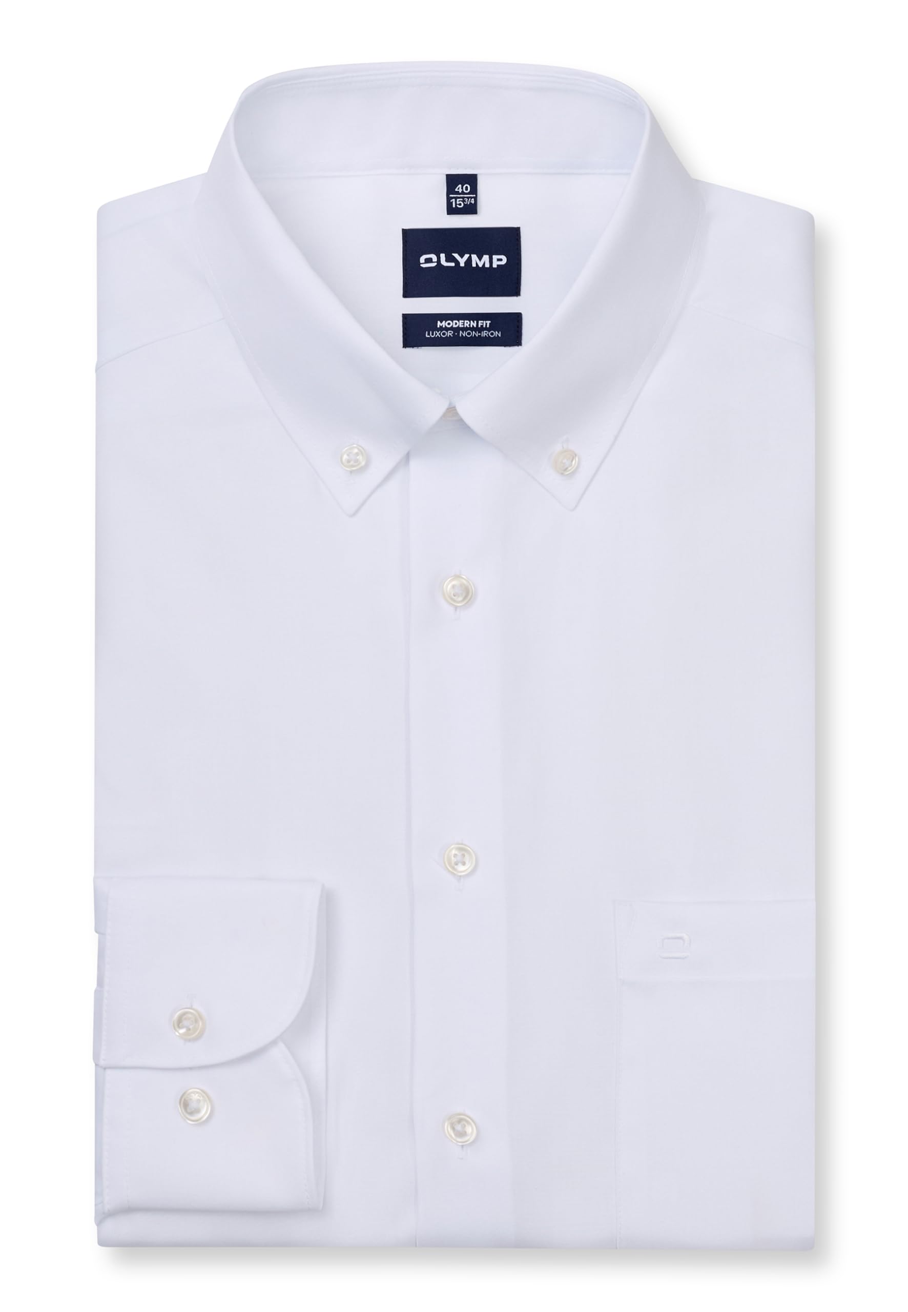 OLYMP Herren Businesshemd Langarm Luxor,Kariert,modern fit,Button-Down-Kragen