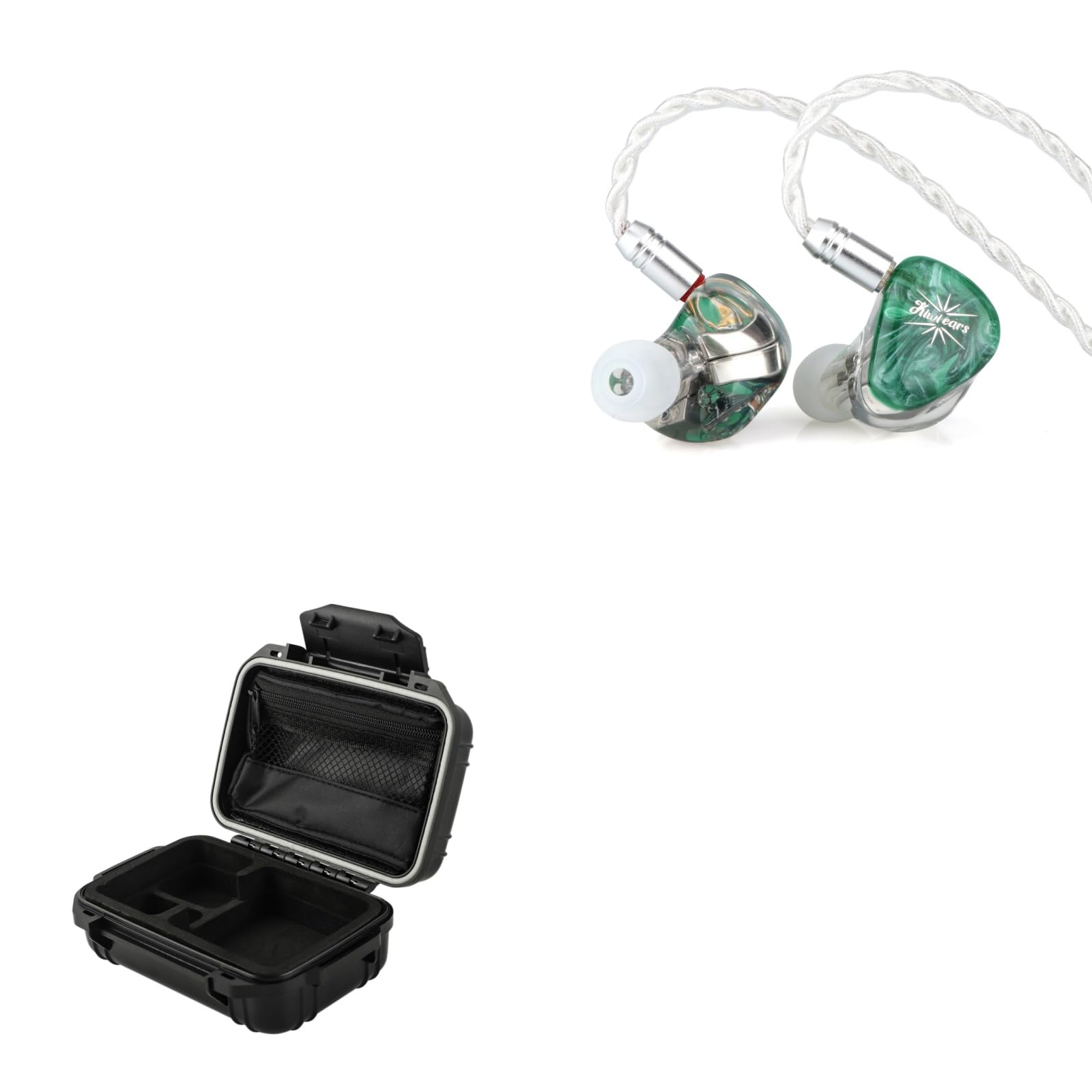 Linsoul Kiwi Ears Orchestra Lite 8BA Personalizado In Ear Monitor IEM + Kiwi Ears SONICAP Estuche Impermeable para Auriculares