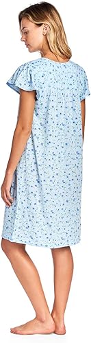 Miniatura 3 de Casual Nights Camisón de manga larga para mujer, diseño floral.