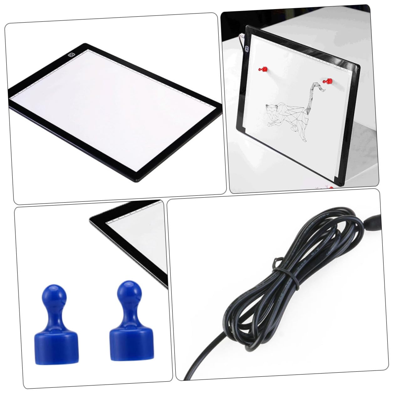Boîte Lumineuse LED de Traçage A4 en Acrylique, Blanche