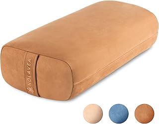 Nolavea Poduszka do jogi do ćwiczenia jogi, medytacji i wsparcia - imitacja zamszu, prostokątna poduszka podłogowa, nadająca się do prania, z uchwytem podróżnym