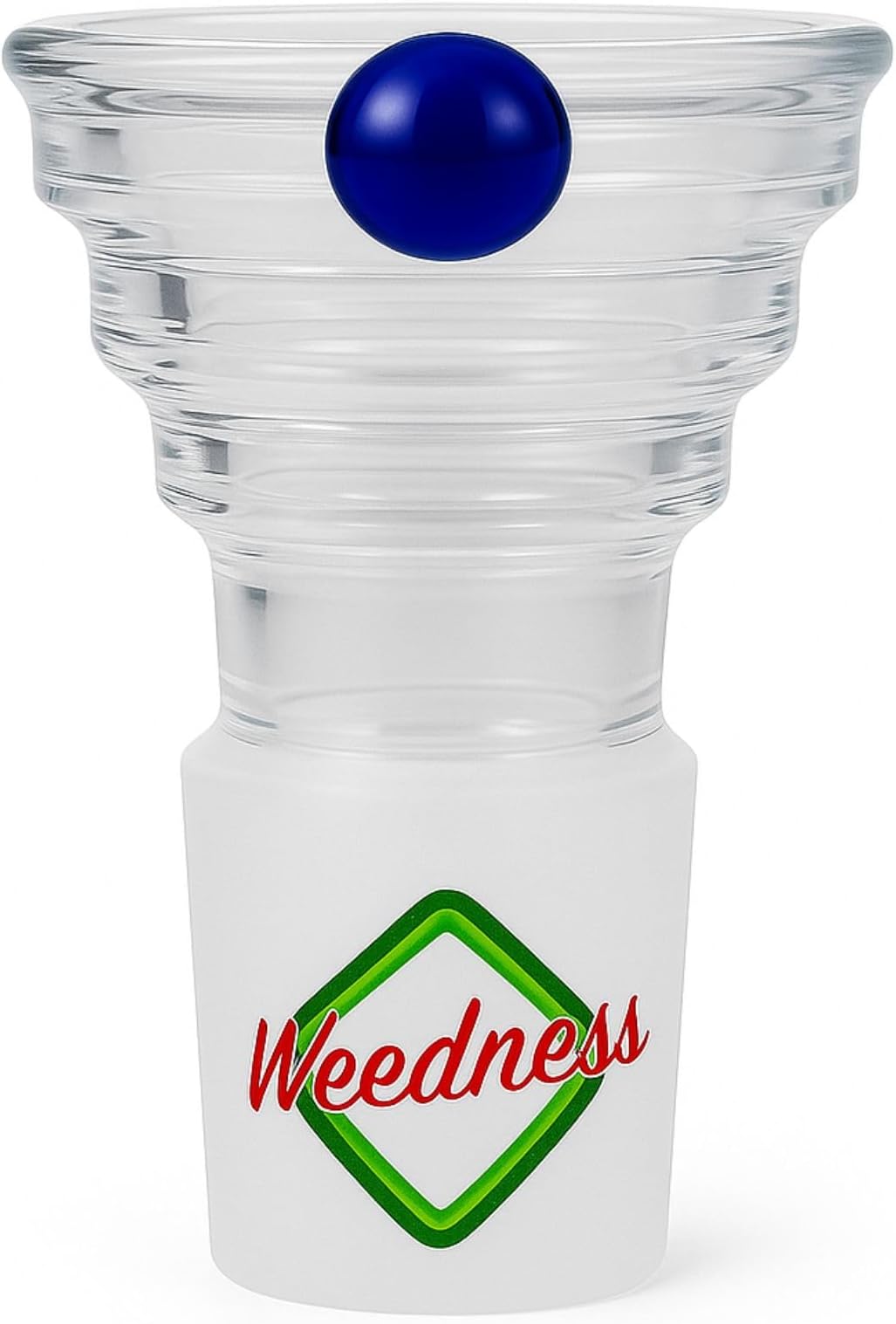 Weedness Glass Bong 18.8 mm Slot 3-Levels - Chillum Adapter Bowl Accessory